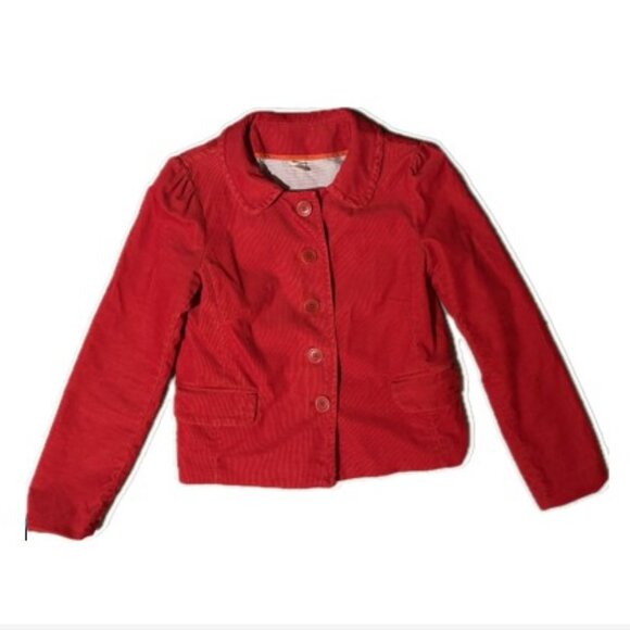 JCrew Women's Red Corduroy Blazer - Size 6 for casual and semi-formal - Picture 1 of 8